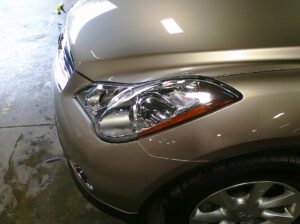 A shining car with polish work